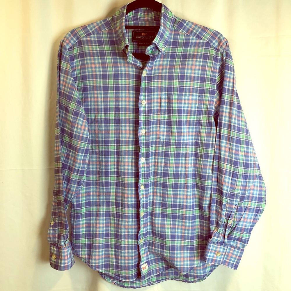 Vineyard Vines 💯 Cotton Plaid Murray Shirt
